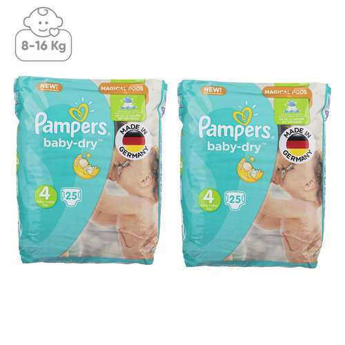 پوشک پمپرز مدل New Baby Dry سایز 4 بسته 25 × 2 عددی