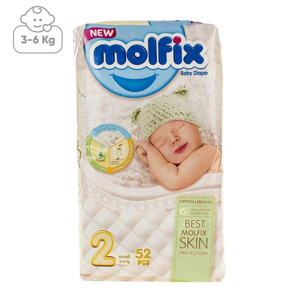 پوشک مولفیکس سایز 2 بسته 52 عددی پوشک مولفیکس سایز 2 بسته 52 عددی