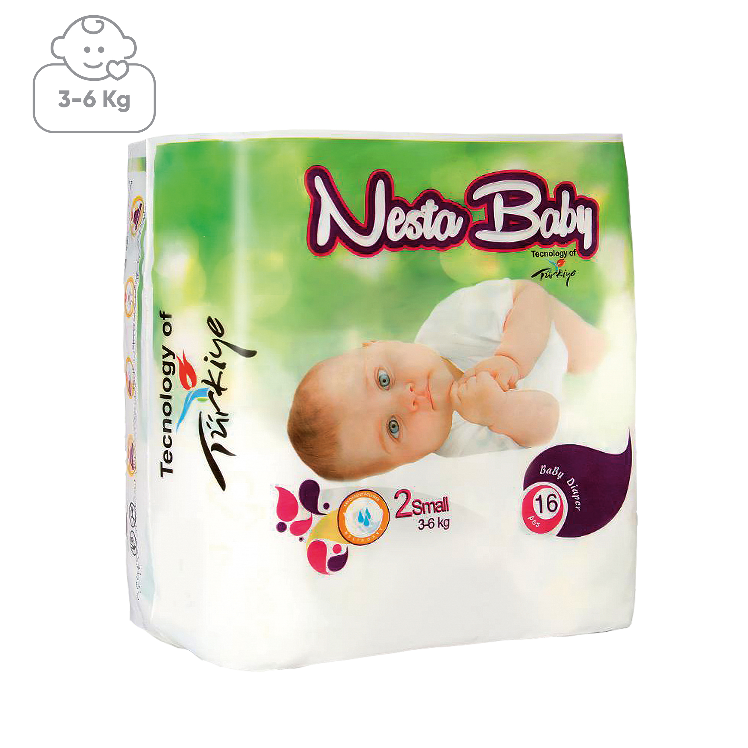 پوشک نستابیبی مدل NewBorn سایز 1 بسته 42 عددی