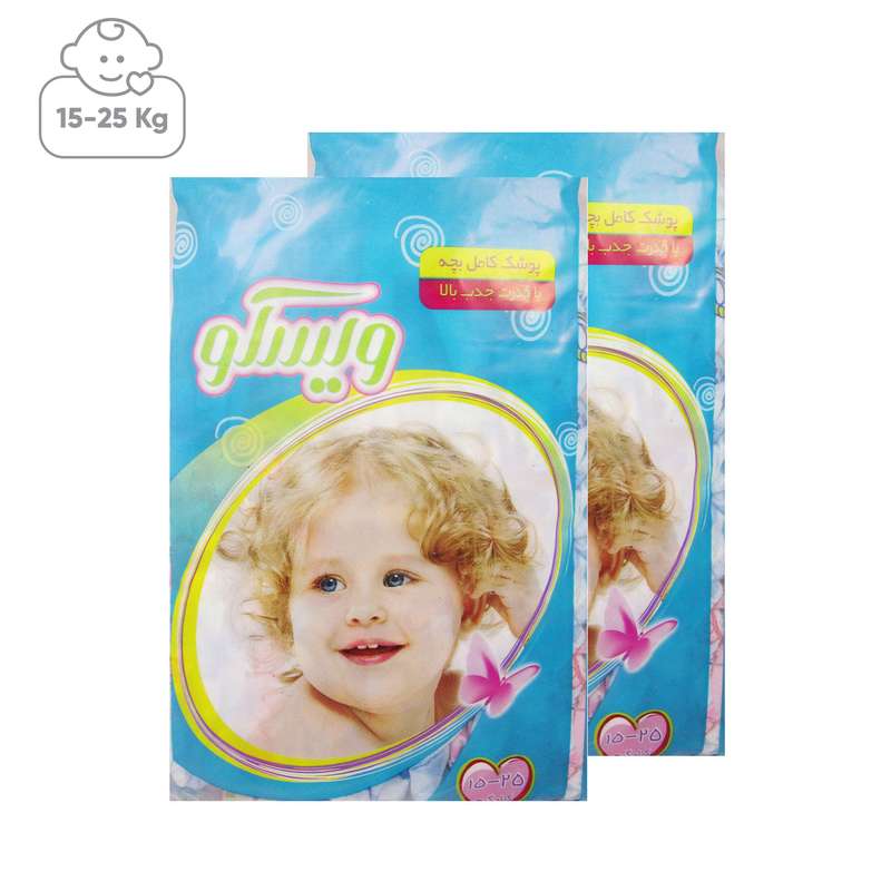 پوشک ویسکو مدل Blue سایز 25-15 بسته 8 عددی مجموعه 2 عددی پوشک ویسکو مدل Blue سایز 25-15 بسته 8 عددی مجموعه 2 عددی