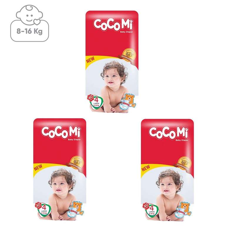 پوشک کوکومی مدل Eco40 سایز 4 بسته 3 عددی