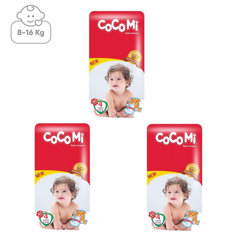 پوشک کوکومی مدل Eco40 سایز 4 بسته 3 عددی