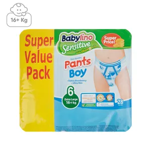 پوشک شورتی ضد حساسیت بیبی لینو مدل Pants Boy سایز 6 بسته 28 عددی