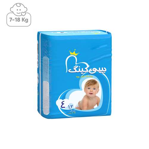 پوشک بیبی کینگ سایز 4 بسته 12 عددی