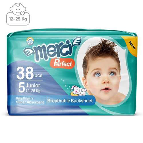 پوشک مرسی مدل Perfect سایز 5 بسته 38 عددی