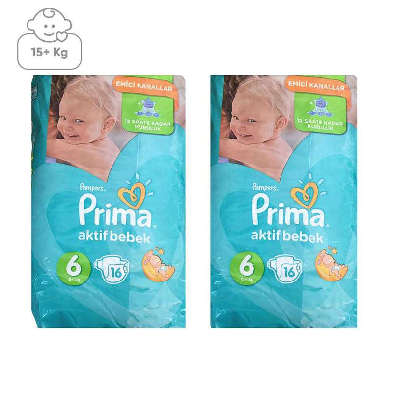 پوشک پریما مدل 126 سایز 6 بسته 2 عددی