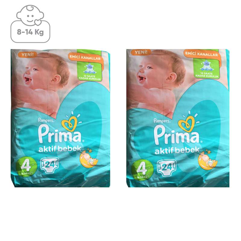 پوشک پریما مدل 124 سایز 4 بسته 2 عددی پوشک پریما مدل 124 سایز 4 بسته 2 عددی