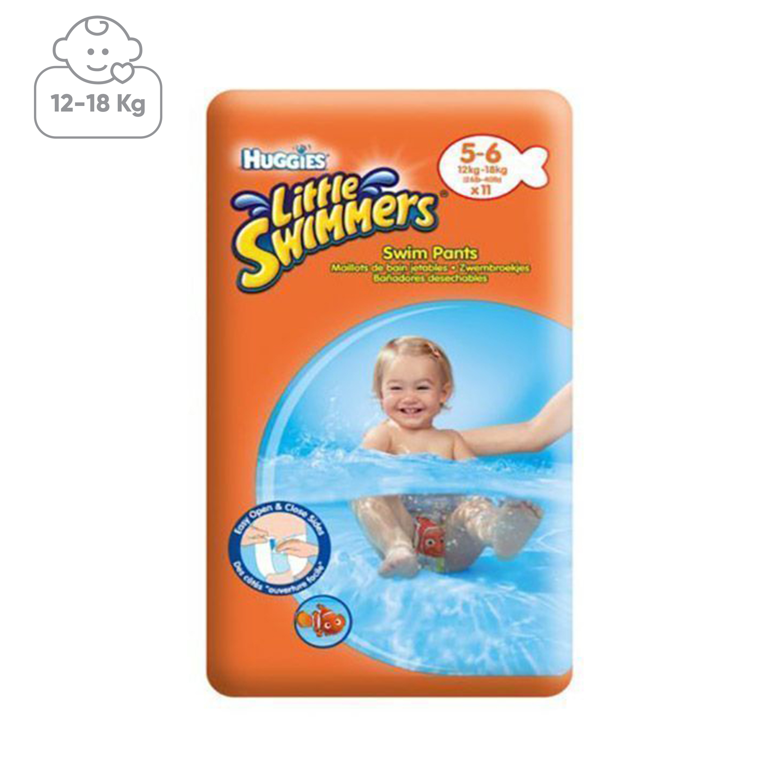 پوشک استخری هاگیز مدل little swimmer سایز 5 بسته 11 عددی