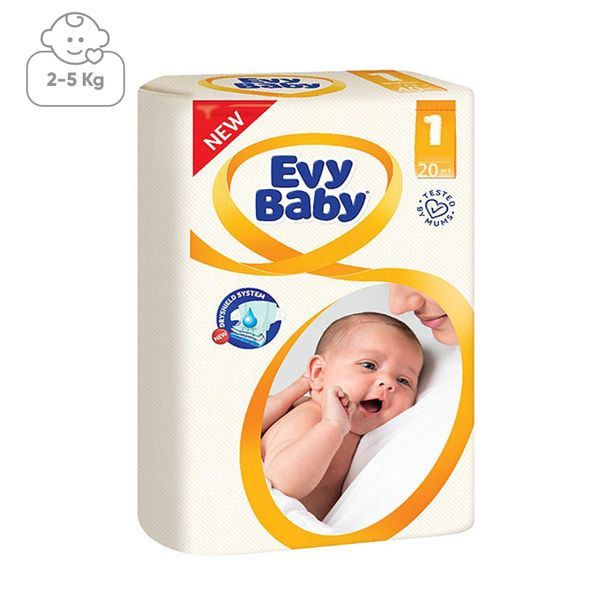 پوشک اوی بیبی مدل T-1 سایز 1 بسته 20 عددی