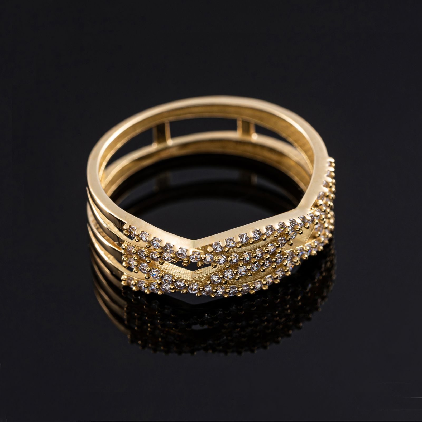 انگشتر طلا 18 عیار زنانه جواهری سون مدل 2513 -  - 2