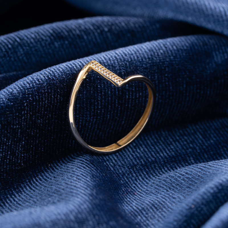 انگشتر طلا 18 عیار زنانه جواهری سون مدل 2510