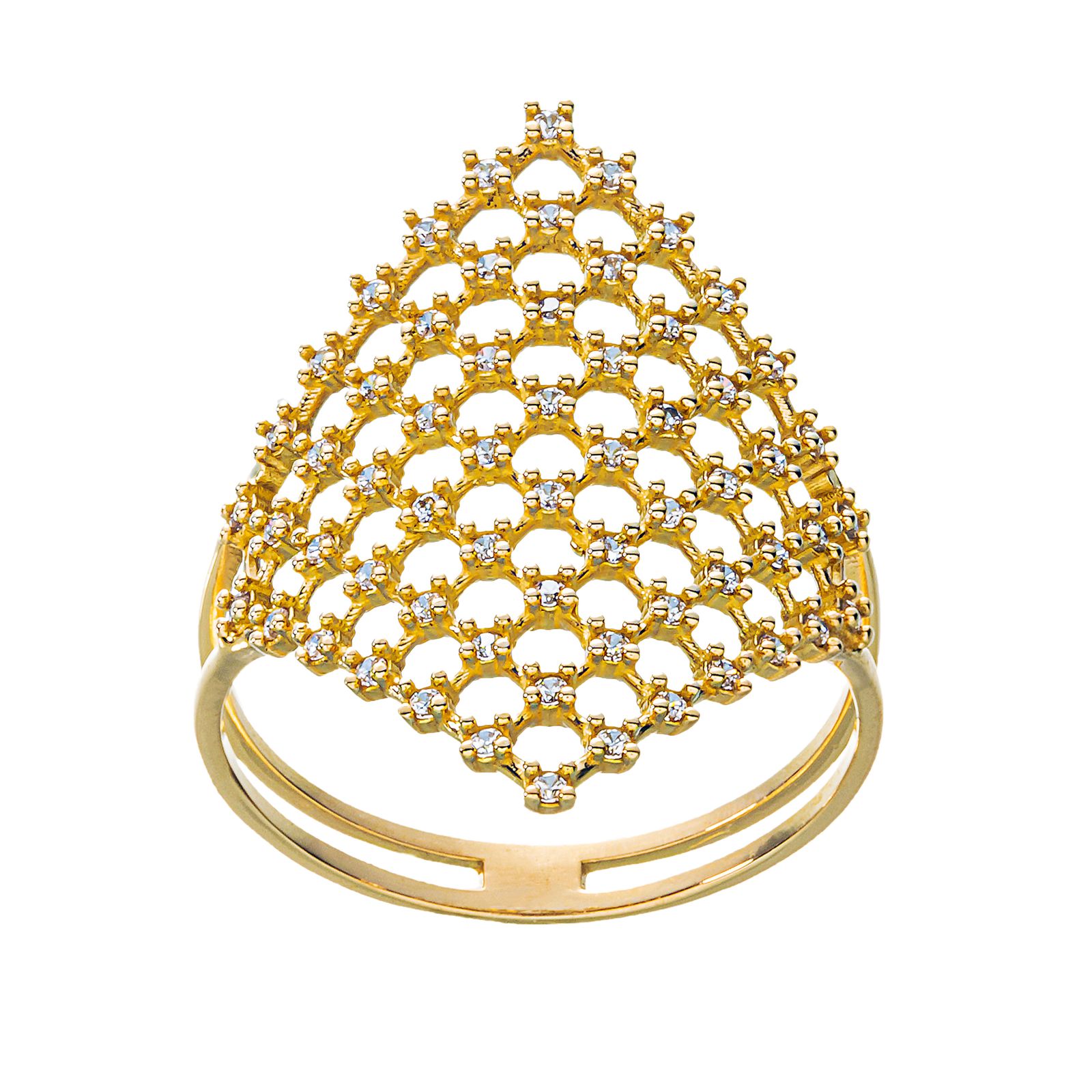 انگشتر طلا 18 عیار زنانه جواهری سون مدل 2479 -  - 1