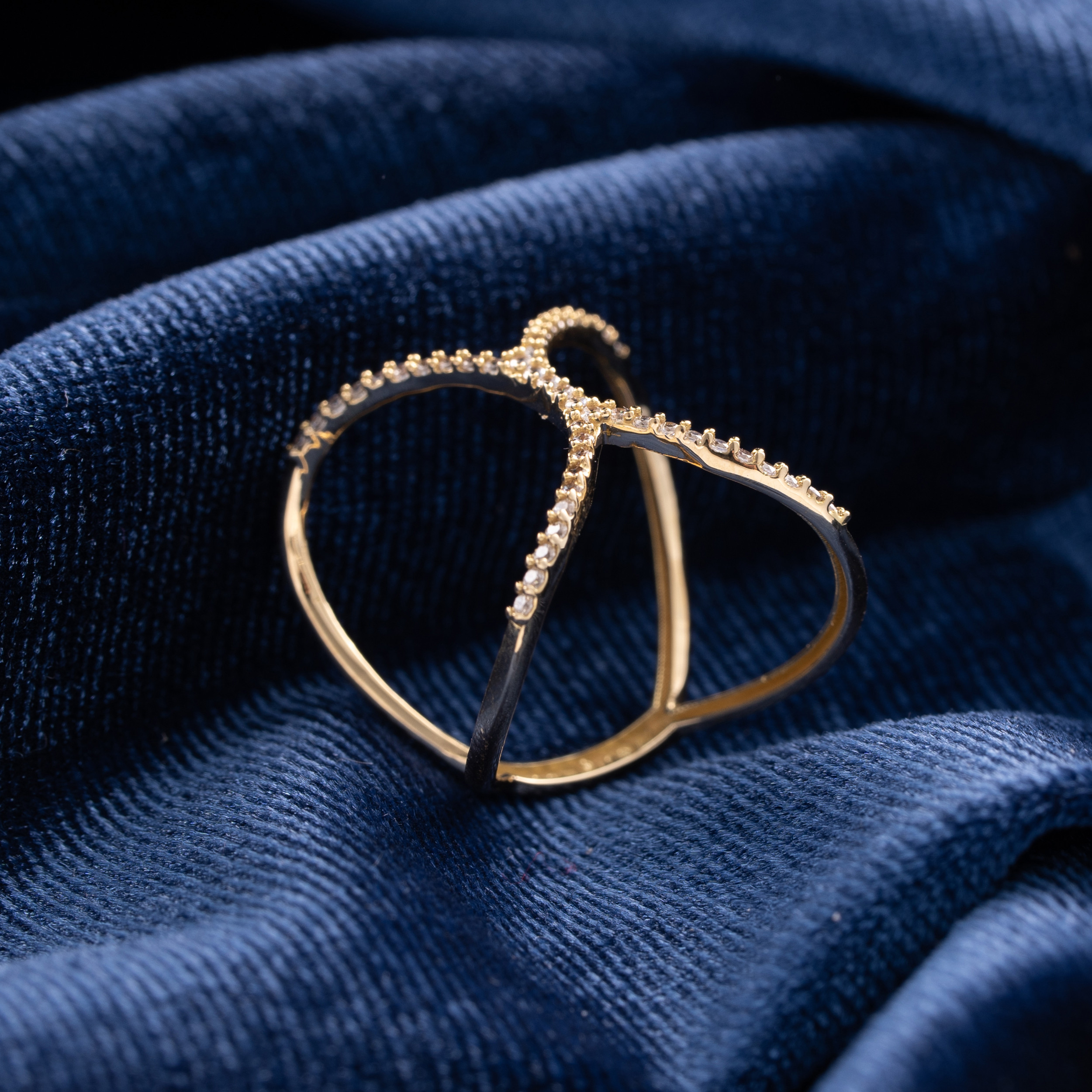 انگشتر طلا 18 عیار زنانه جواهری سون مدل 2476