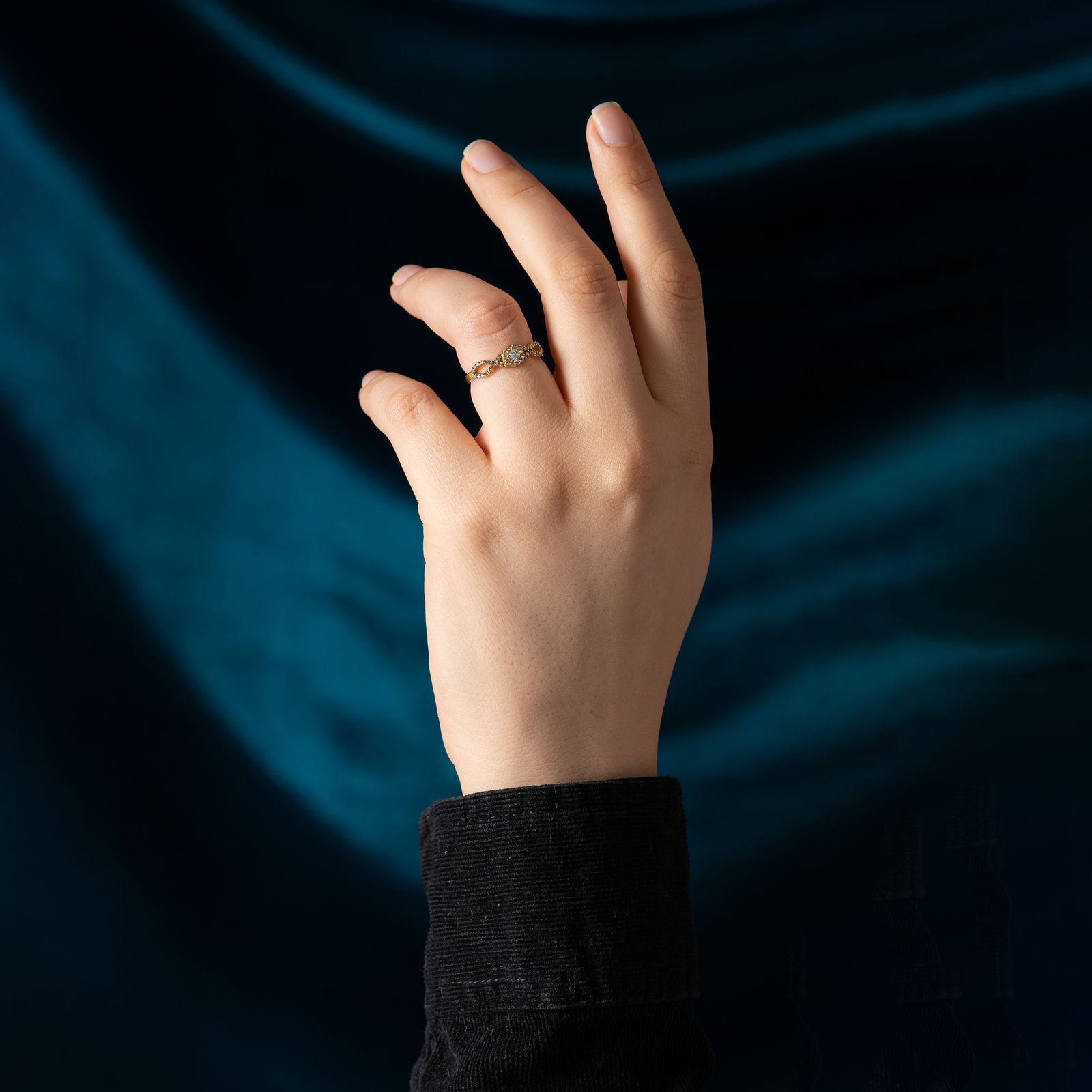 انگشتر طلا 18 عیار زنانه جواهری سون مدل 2474 -  - 6