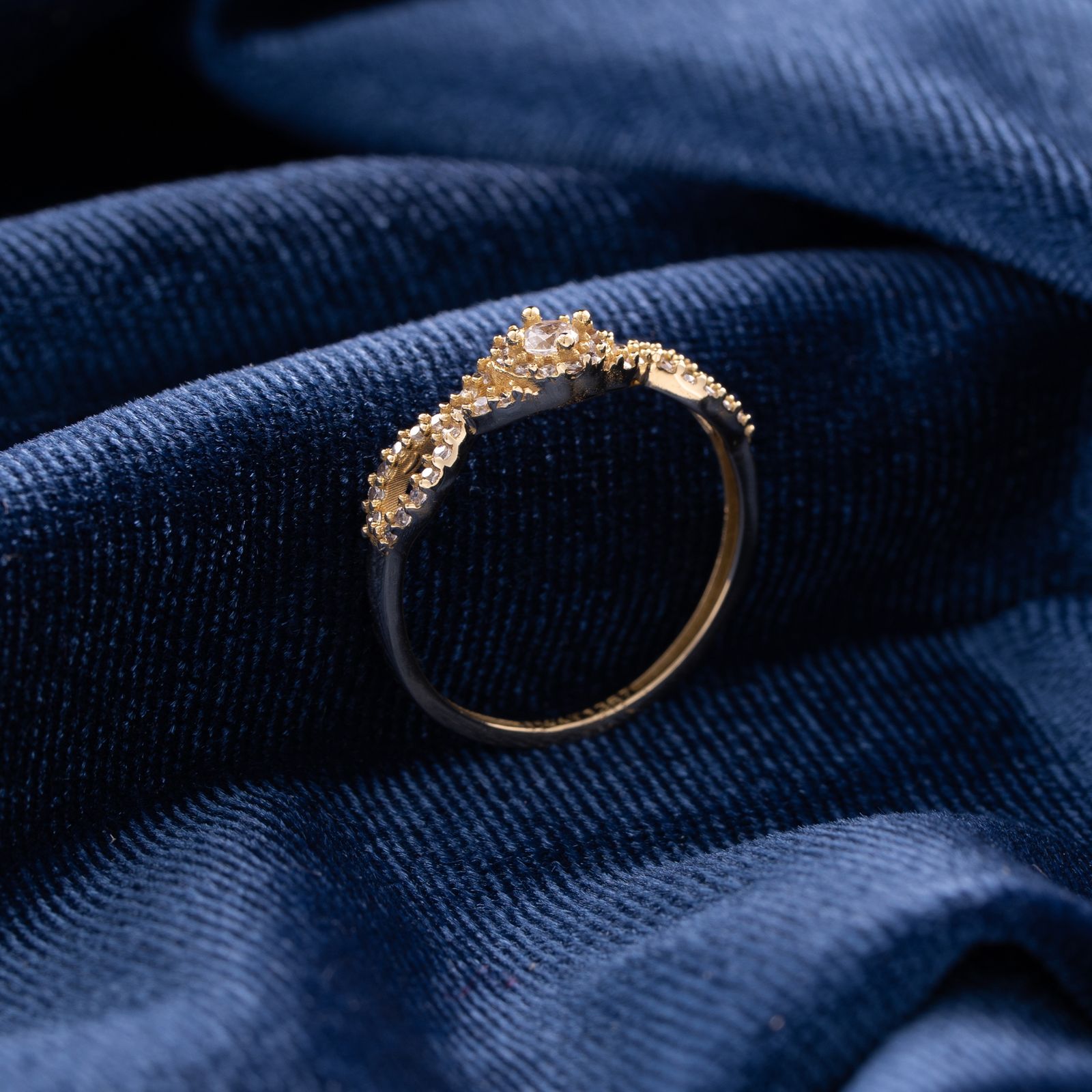انگشتر طلا 18 عیار زنانه جواهری سون مدل 2474 -  - 3