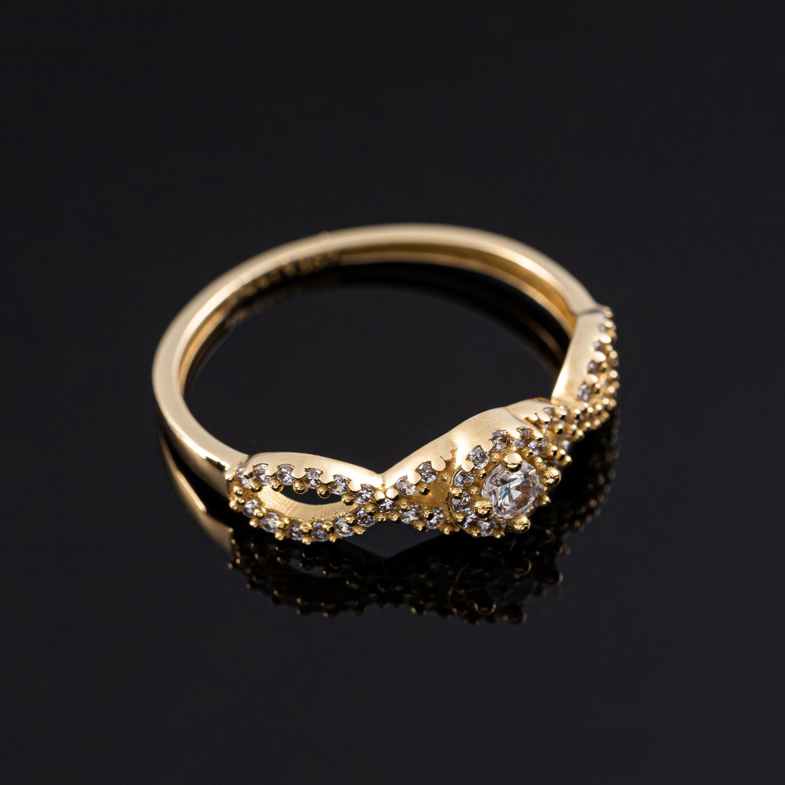 انگشتر طلا 18 عیار زنانه جواهری سون مدل 2474 -  - 2