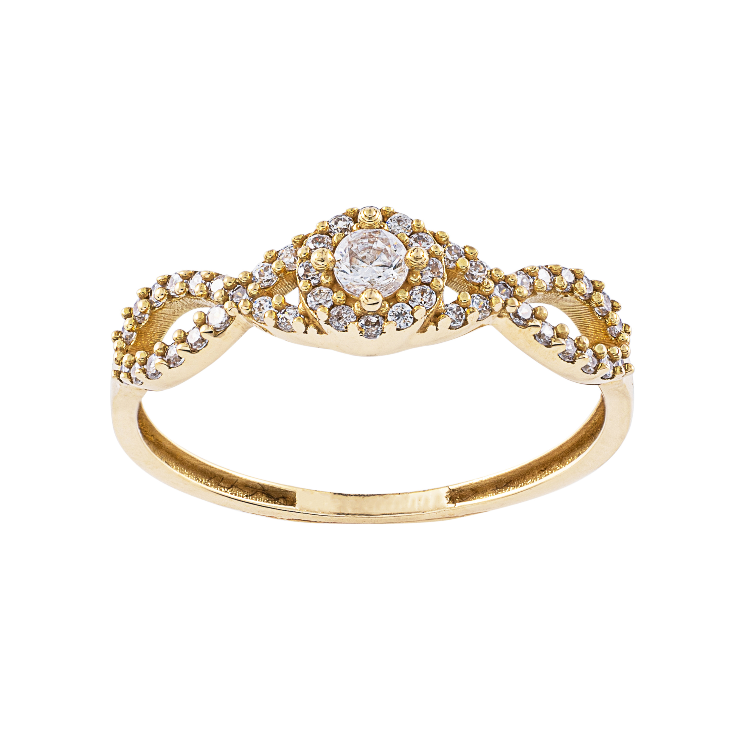 انگشتر طلا 18 عیار زنانه جواهری سون مدل 2474