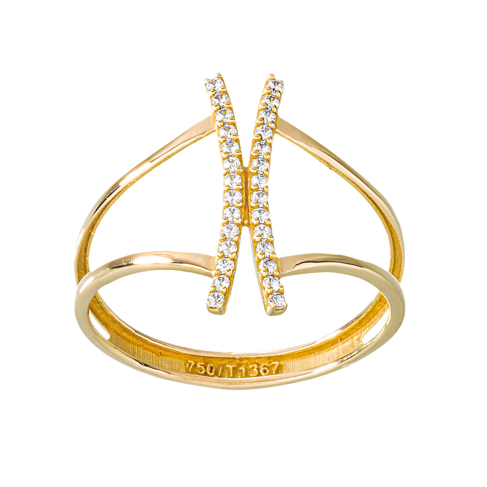 انگشتر طلا 18 عیار زنانه جواهری سون مدل 2472 -  - 1