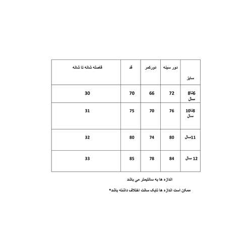 مانتو دخترانه کد 1127-1126