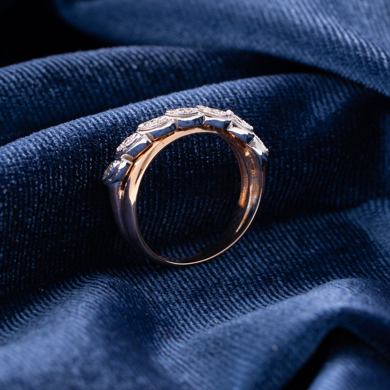 انگشتر طلا 18 عیار زنانه جواهری سون مدل 2528