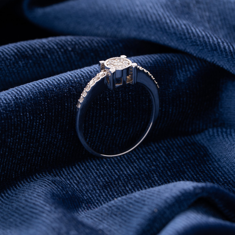 انگشتر طلا 18 عیار زنانه جواهری سون مدل 2527