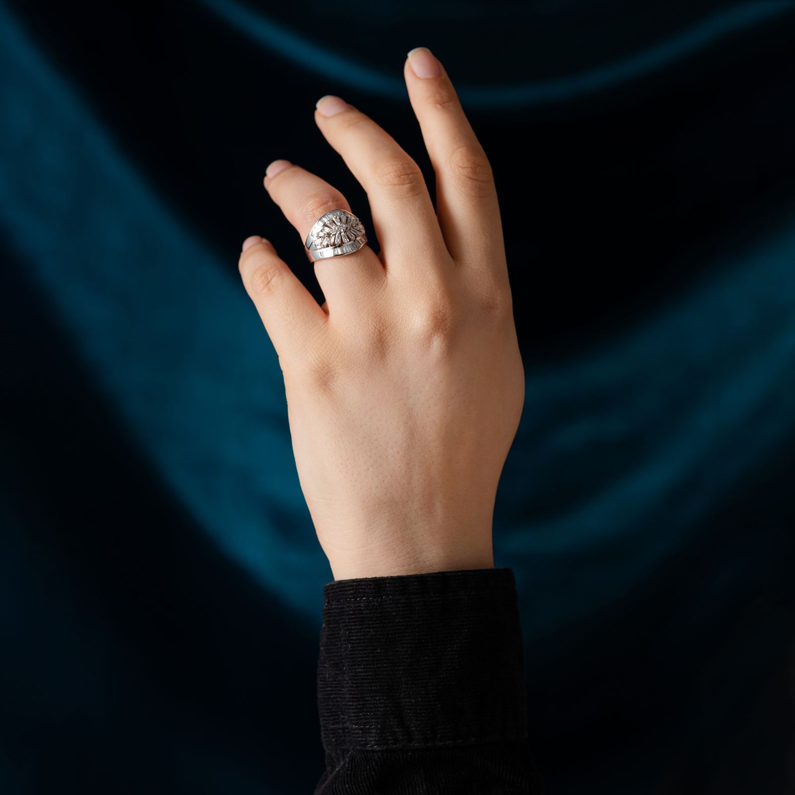 انگشتر طلا 18 عیار زنانه جواهری سون مدل 2429 -  - 6