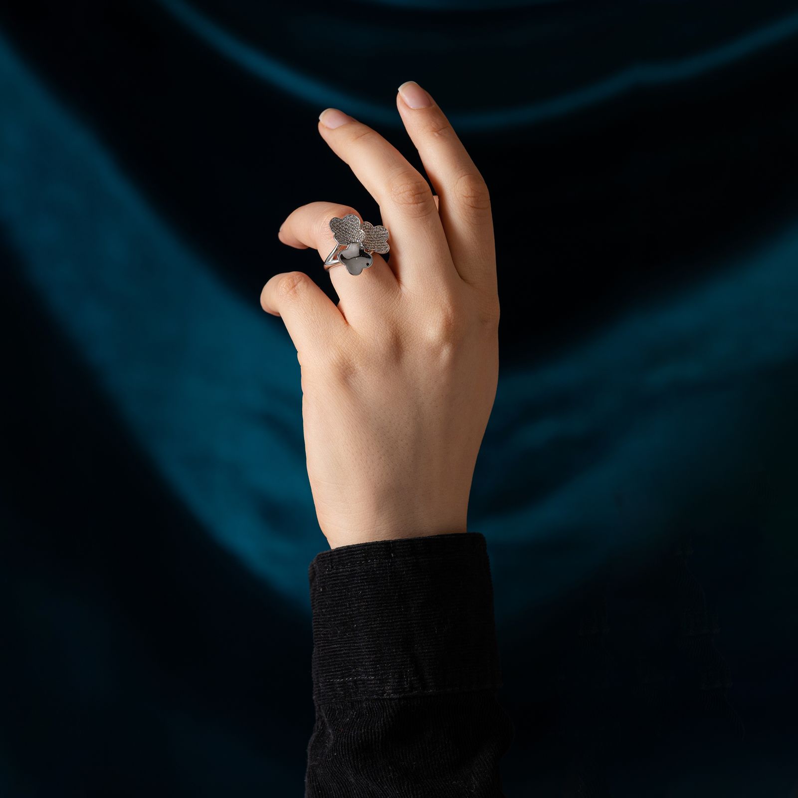 انگشتر طلا 18 عیار زنانه جواهری سون مدل 2428 -  - 6