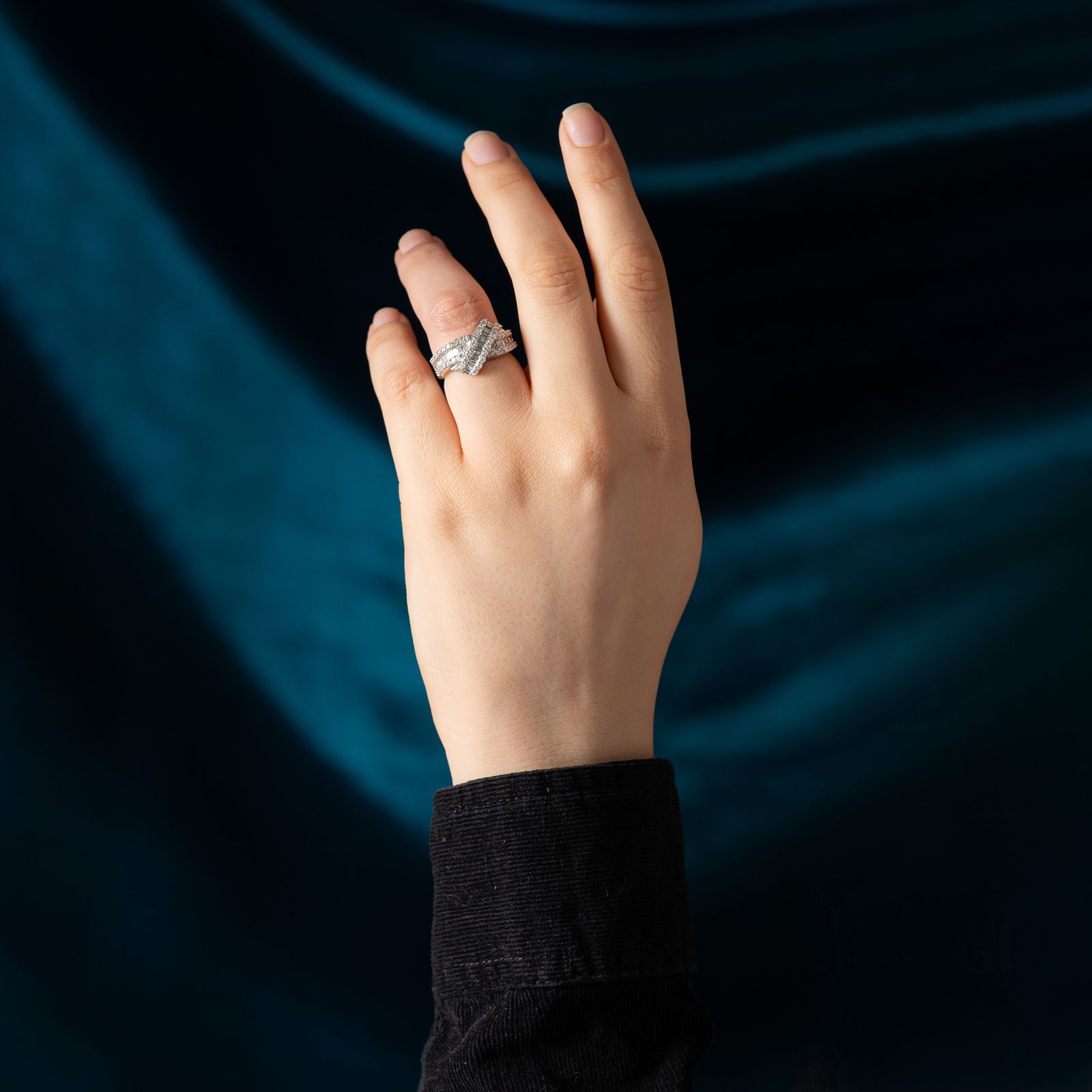 انگشتر طلا 18 عیار زنانه جواهری سون مدل 2427 -  - 6
