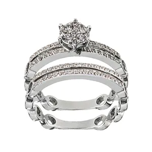 انگشتر نقره زنانه جواهری سون مدل 2630.2631 مجموعه 2 عددی