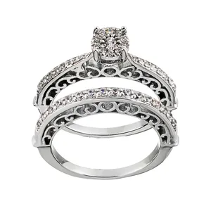 انگشتر نقره زنانه جواهری سون مدل 2626.2627 مجموعه 2 عددی 