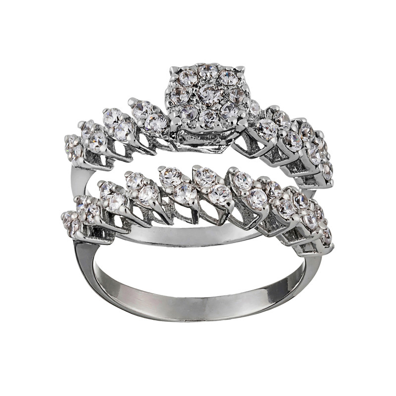 انگشتر نقره زنانه جواهری سون مدل 2624.2625 مجموعه 2 عددی