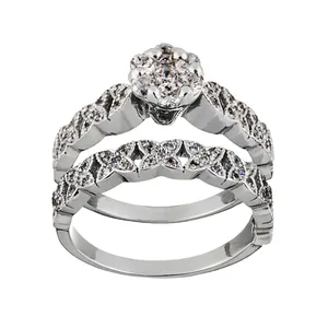 انگشتر نقره زنانه جواهری سون مدل 2622.2623 مجموعه 2 عددی