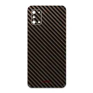 MAHOOT Glossy-Brown-Fiber Cover Sticker for Samsung Galaxy A31
