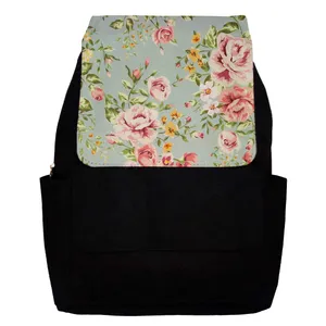 کوله پشتی دخترانه طرح Flowers مدل G51