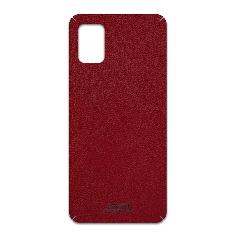 برچسب پوششی ماهوت مدل Red-Leather مناسب برای گوشی موبایل سامسونگ Galaxy A31