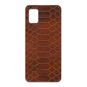 MAHOOT Brown-Snake-Leather Cover Sticker for Samsung Galaxy A31
