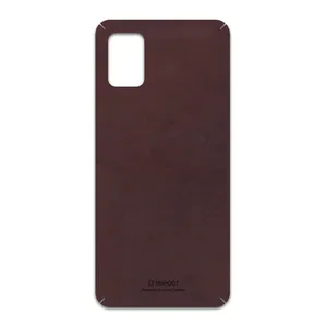 MAHOOT Matte-Dark-Brown-Leather Cover Sticker for Samsung Galaxy A31