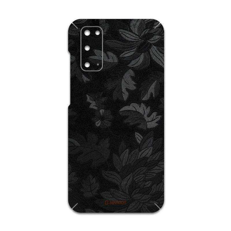 برچسب پوششی ماهوت مدل Black-Wildflower مناسب برای گوشی موبایل سامسونگ Galaxy S20