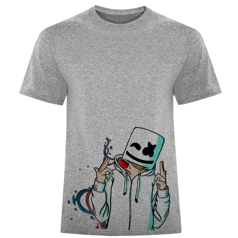 تیشرت آستین کوتاه مردانه طرح مارشملو کد F456