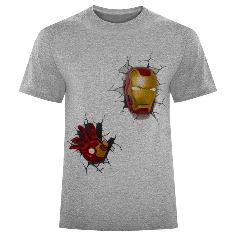 تیشرت آستین کوتاه مردانه طرح مرد آهنی کد F462