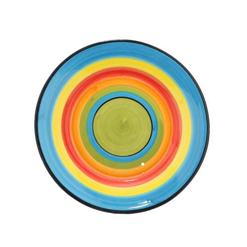 پیش دستی سفالی مدل رنگارنگ کد PO-042 بسته 6 عددی