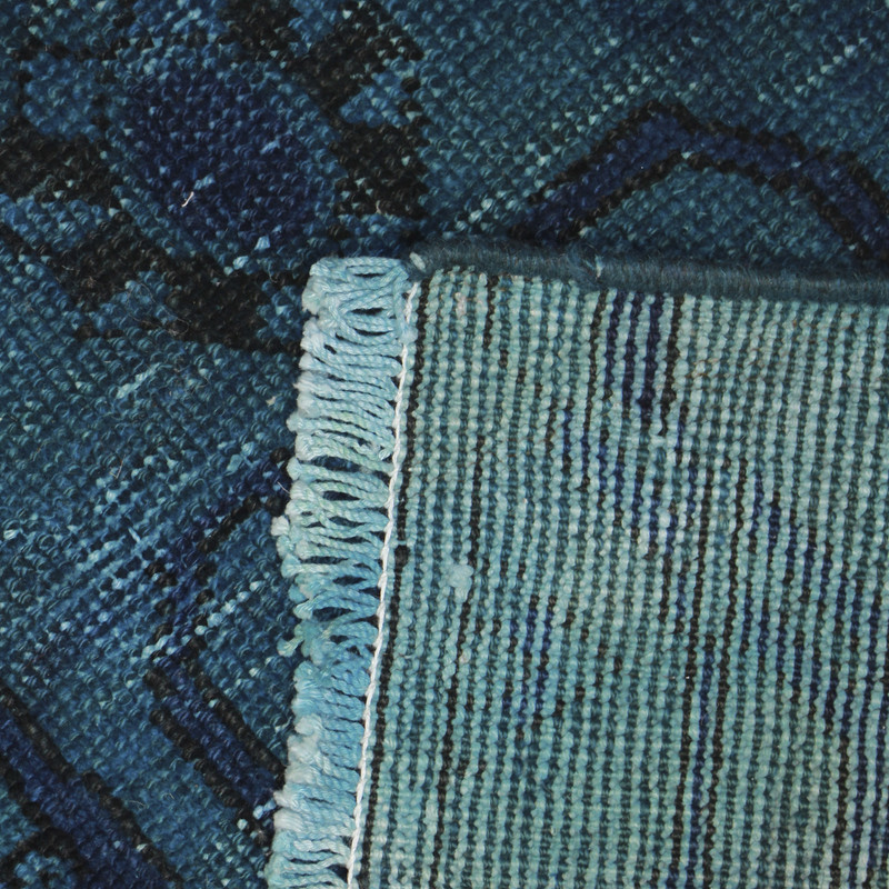 فرش دستبافت رنگ شده دو متری طرح وینتج کد 990388