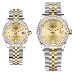 ست ساعت مچی عقربه ای زنانه و مردانه مدل دیت جاست کد HC3026