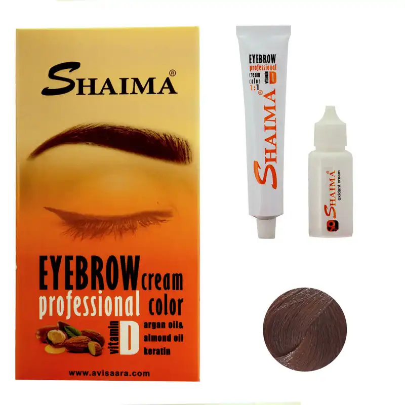 کیت رنگ ابرو شایما شماره AM8-E9.31 حجم 30 میلی لیتر رنگ ماسه کهربایی