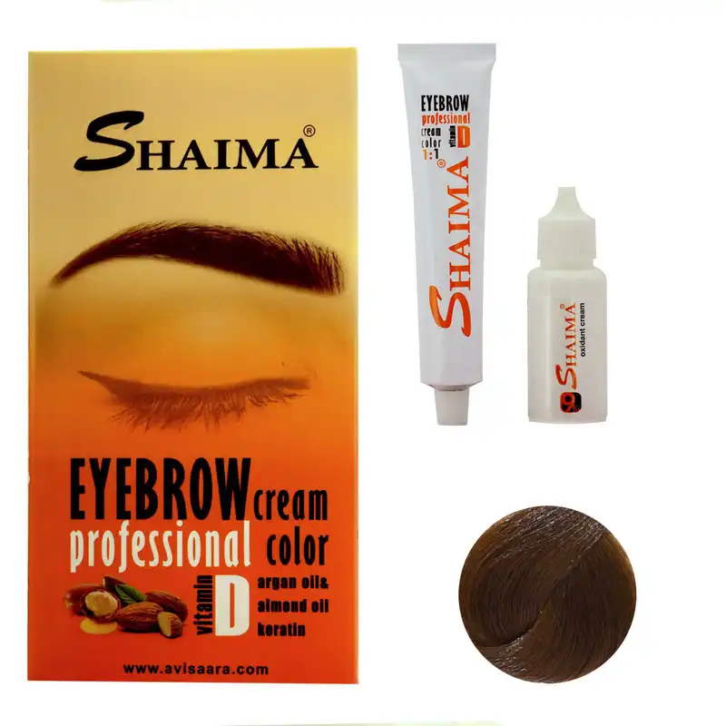 کیت رنگ ابرو شایما شماره WA6-E7.55 حجم 30 میلی لیتر رنگ گردویی متوسط