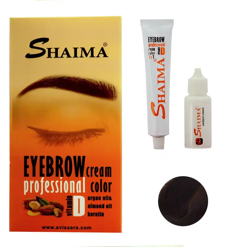 کیت رنگ ابرو شایما شماره CH5-E6.E حجم 30 میلی لیتر رنگ بلوند شکلاتی تیره
