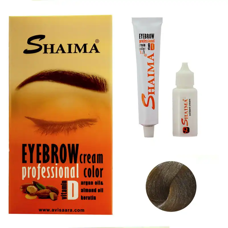 کیت رنگ ابرو شایما شماره M6-E7.33 حجم 30 میلی لیتر رنگ بلوند زیتونی متوسط