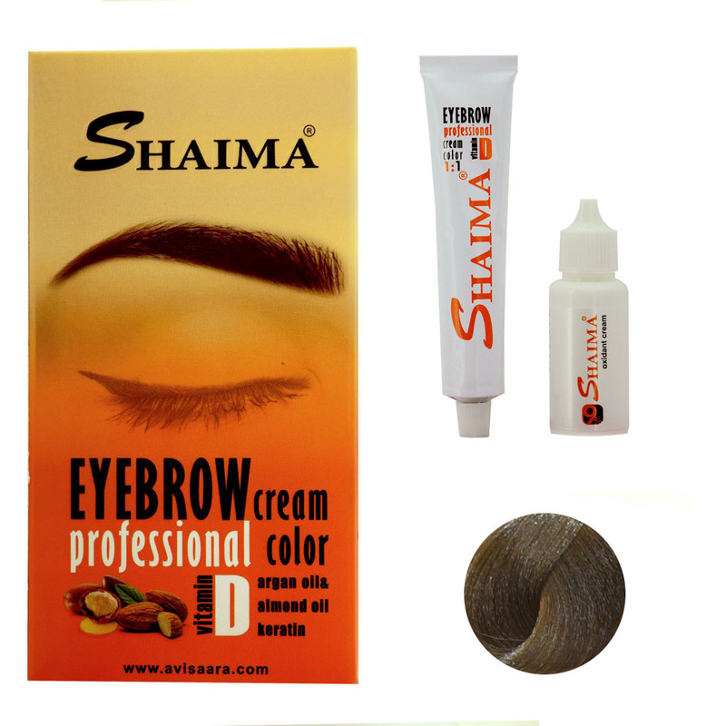 کیت رنگ ابرو شایما شماره M6-E7.33 حجم 30 میلی لیتر رنگ بلوند زیتونی متوسط