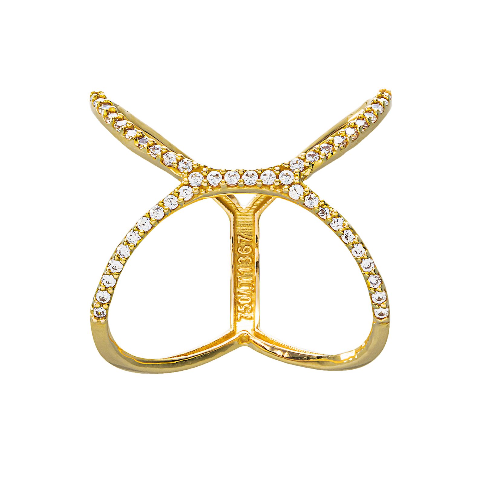 انگشتر طلا 18 عیار زنانه جواهری سون مدل 2476 -  - 1