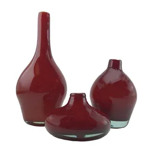 گلدان شیشه ای مدل سالنگ کد 328 مجموعه سه عددی